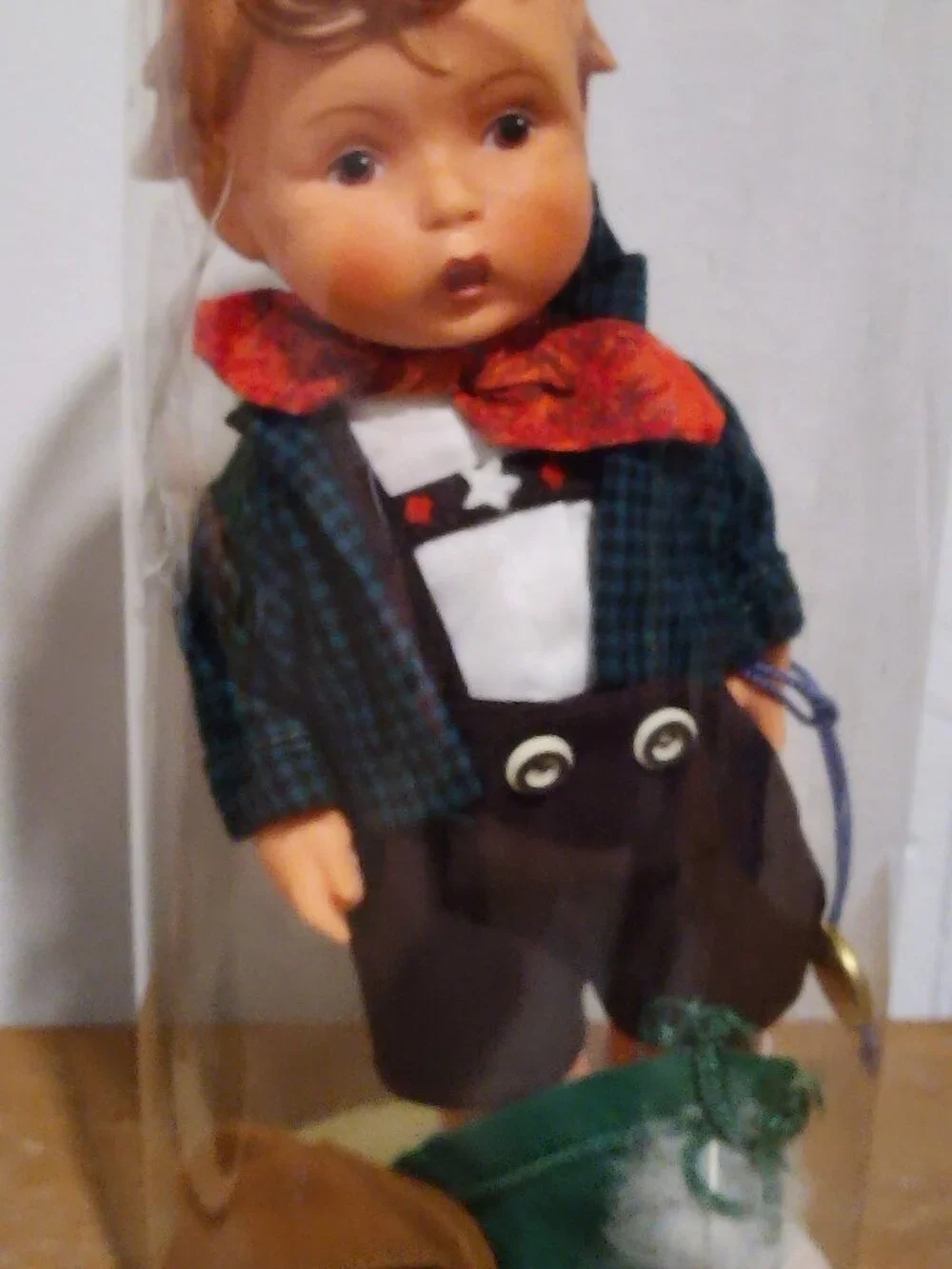Girl and boy Gobel dolls in original containers